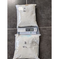 Set pakej lengkap: Baja AB 2kg + EC METER siap bateri.