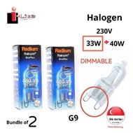 [ 2 PCS] HALOGEN G9 HALOGEN 230V- G9 35W [CLEAR]