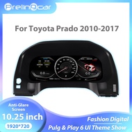 Prelingcar Digital Dashboard For Toyota Prado 2010-2017 Years Car Lcd Panel Speedometer Virtual Cock