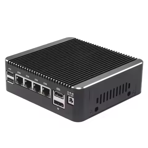 NEW Solid Fanless Firewall Mini PC Intel N150 N95 Pentium 6405U 4417U 4x2.5G LANs Home Server DDR4 N