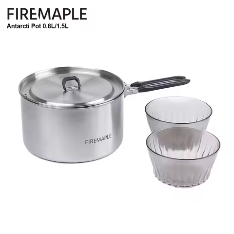 Fire Maple Camping Cookware Hiking Antarcti Stainless Steel Pot Outdoor Camp Cooking Set 0.8L-1.5L C
