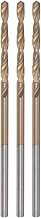 HARFINGTON 3pcs Twist Drill Bits 1.7mm Titanium Coated (HSS-E) M42 High Speed Steel 8% Cobalt Straig