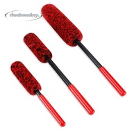 RINABONSINY 3pcs Hub Brush Woolies Plush Auto Car Care Hub Care Tools