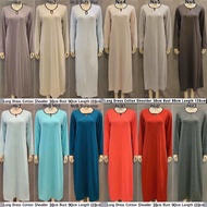 Muslimah Jubah Long Sleeve Long Dress Jubah Cotton Ready Stock