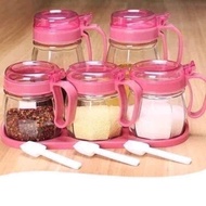 Set of 5 spice jars