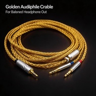16 Core 24k Gold Plated Earphone Balance Cable For Denon AH-D600 D7100 Hifiman Sundara Ananda HE1000