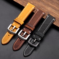 Strap Accessories Handmade First Layer Cowhide Strap 18 20 22MM Soft Leather Bracelet Adapt to Leroc Tissot Male