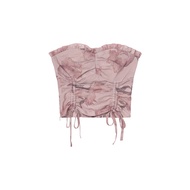 XXNING | French Ruffle Sleeve Cover Shirt & Tube Top Set