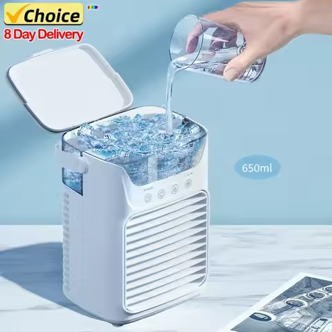 Portable Humidifier Fan AIr Conditioner Household Small Air Cooler Hydrocooling Portable Air Adjustm
