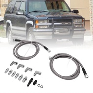 Vsphmy Generic Automotive Transmission Cooler Lines Universal 70 Inch Stainless Steel PTFE Line Kit 