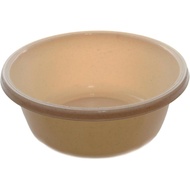 YBM Home 1148 Round Plastic Wash Basin, 7 Quarts, 11.25", Beige with Dots