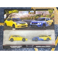 Hot Wheels Twin Pack Honda Civic Type R EK9 & FL5 Spoon