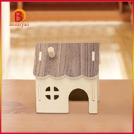 [Blesiya1] Hamster Wood House Hideout Hamster Habitats Decor for Syrian Hamster Gerbils