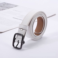 Thắt lưng nữ học sinh mặt vuông Ulzzang Đen Da Mềm bản 2.3cm(Hỗ trợ cắt bấm lỗ dây nịt) TL085 - Thắt