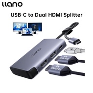 Llano HDMI Splitter Extended Display for Dual MonitorsUSB-C to Dual HDMI Adapter with 2 Port 4K60Hz