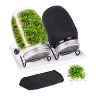 (PYAN) Seed Sprouting Jar Kit Sprout Maker Parts with 2 Wide Mouth Mason Jars Bean Sprouts Growing K