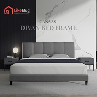 FREE SHIPPING !!! HANDLEY Canvas Divan Queen Size Bed Frame / Katil Queen / Bed Frame Queen / King Size / Single Size (Mattress not included)