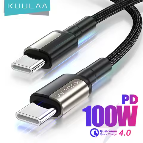 KUULAA USB C Cable to USB Type C Cable PD 100W Fast Charger Cord USBC to Type-C Cable for iPhone15 S