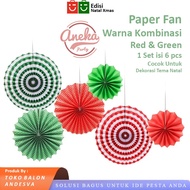 Christmas paper fan Paper Fans Christmas decoration Paper Fans flower paper decoration fan