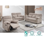 [🚚FREE Delivery] 1R+2+3 Seater Pet Friendly Fabric Sofa with Recliner Anti-Scratch Claw Proof Water Repellent