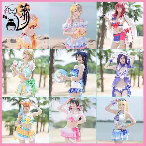 Anime LoveLive Swimsuit Cosplay Costume Love Live Bikini Tojo Nozomi Nico Honoka Umi Rin Maki Eli Ou