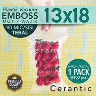 Embossed Vacuum Plastic 13x18 Embossed Vacuum Bag/ 13 x 18 cm 100 pcs