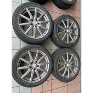 18 inch sports rim pcd 114 5 hole 7j et38 free tyre