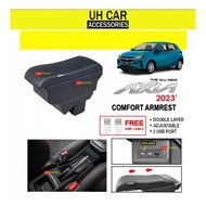 PERODUA AXIA 2023 A300 CAR ARM REST COMFORT ADJUSTABLE CONSOLE BOX ARM REST