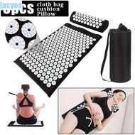 LACYES Acupressure Massage Mat and Pillow, Pillow Set Relax Yoga Acupressure Mat, Foot Massager Non-Slip Muscles Cloth Storage Bag Acupressure Yoga Mat Fitness