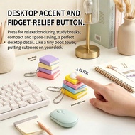 3d Printed Mini Book Tower Clicker Fidget Keychain, Series Toy Clicker Fingertip Sensory Stress A9s7