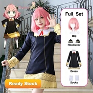 (Ready stock)Anime Spy x Family Cosplay Anya Forger Costume Cosplay Anya Forger Dress Suit Halloween