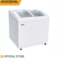 ST FREEZER BOX MODENA SLIDING KACA 256 LITER 150 WATT MC - 0260 W