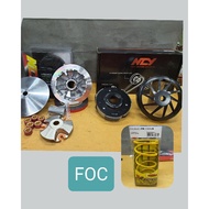 PULLEY SET NCY 100% TAIWAN NVX/XMAX/VARIO/PCX150 V3/EGO/NOUVO/EGO LC/FI AVANTIZ SOLARIZ