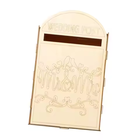 Wedding Card Box Wedding Decor Wood Mailbox for Party Reception Anniversary