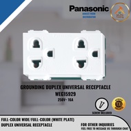 Panasonic Wide Series - Duplex Universal Outlet w/ Ground WEG15929 (w/ Plate)
