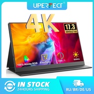 UPERFECT Portable Monitor 17.3นิ้ว4K Mobile Display พร้อม3840X2160 1500:1 Contrast Ratio 500 Nits ความสว่างหน้าจอ IPS