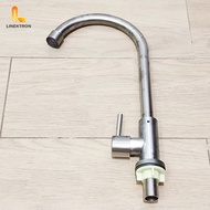 Swan Sink Faucet with Bottom Thread / Swan Style STAINLESS Sink Faucet / 1/2 INCH Swan Sink Faucet