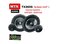 ลำโพงรถยนต์ MTX TX265S ขนาดดอก 6.5 นิ้ว แยกชิ้น กำลังขับ 450 W 65W RMS เครื่องเสียงรถยนต์