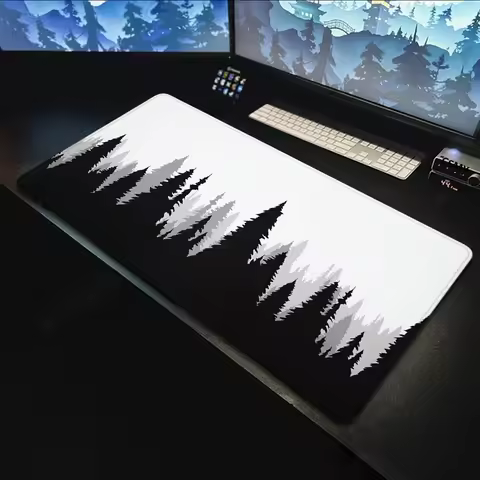 Computer Gamer Cabinet Mouse Pad Black And White Mousepad Anime Red Dragon Desk Pad Large Gaming Des
