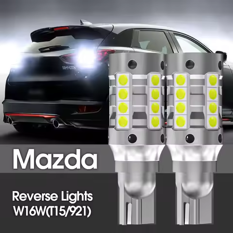 2pcs LED Reverse Light Blub Backup Lamp W16W T15 921 Canbus For Mazda 2 5 6 CX-3 2016-2019 CX-5 CX-9