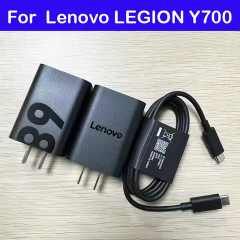 Original For Lenovo LEGION Y700 2024 2025 Type-C 68w Fast Charging FlashCharg Charger Cable USB-C Ca