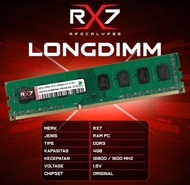 RAM RX7 LONGDIM DDR3 4GB PC12800 GARANSI LIFETIME WARRANTYY