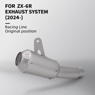For ZX 6R ZX6R zx636 2024-2025 Exhaust Modify Middle Link Pipe Stainless Steel Racing Line 51mm Inte