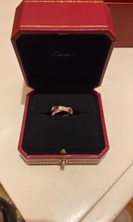 Cartier Love 雙環戒指 (金+滿天星)