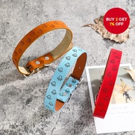 New paw print patterned pet collar, durable and bite-resistant for small, medium, and large dogs, ma