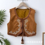 Leather Jacket Bohemian Style Vest Cowboy Suit