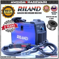 (WARRANTY 2 YEARS) RILAND MIG135E 100A SYNERGY GASLESS MIG WELDING MACHINE WELDER 1 ROLL FLUX SESUAI