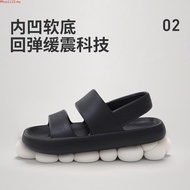 UTUNE Flat Sandals for Men Rubber EVA Sandal Beach Outdoor Soft Shoes