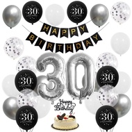 16 Years Old 18 Years Old Silver Balloon Set 30 Years Old 50 Years Old Number Balloon Birthday Party