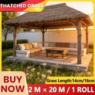 2M × 4M to 2M × 20M Simulated Thatched Roof Area Decoration 14cm/16cm Fake Straw Thatched Tiles Vill